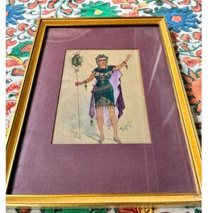 William John Charles watercolor lady in egyptian costume, signed  and dated 1879